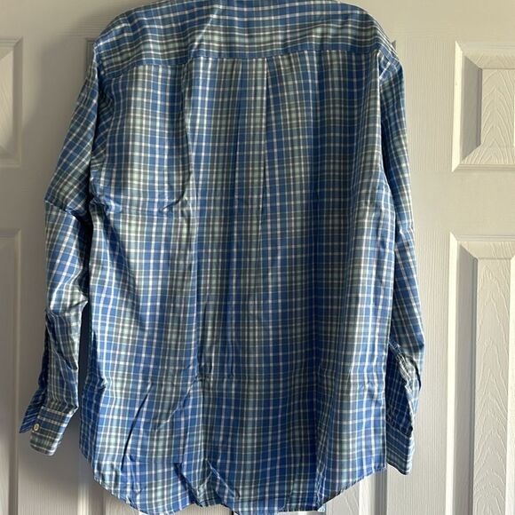 Vineyard Vines Men’s Blues Plaid Long Sleeve Button Down Shirt - Size L - Picture 4 of 6
